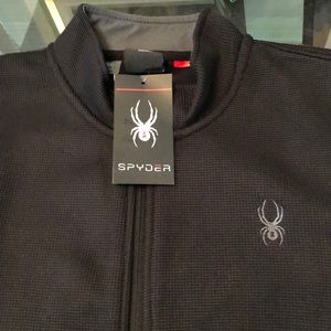 NWT Spyder Full Zip Blk/Grey Sweater/Jacket